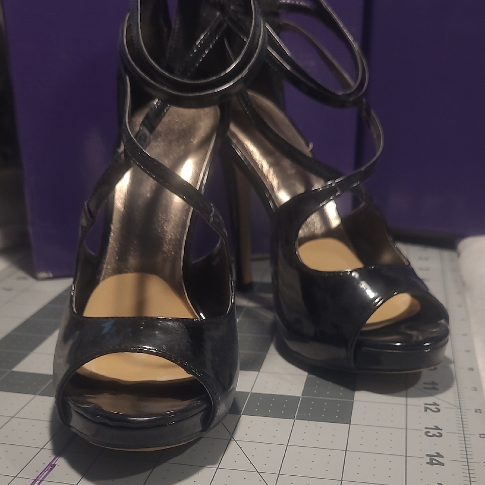 Madden Girl Elegant Black Strappy Heels